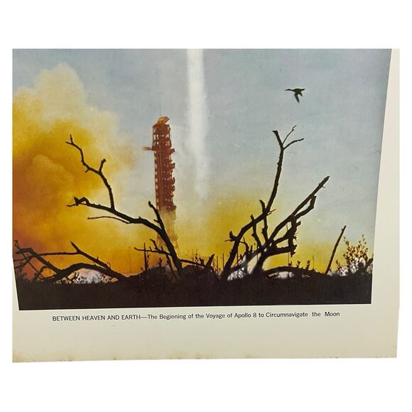 Vintage Apollo 8 Saturn V Rocket Launch NASA Photo 1968 Moon Mission - Picture 2 of 4